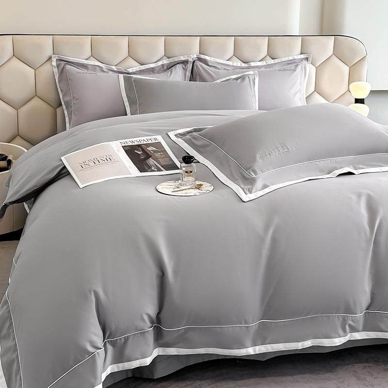 新款50s长绒棉纯棉四件套刺绣工艺款简约床单被套枕套床品四件套,淘宝优惠券,粉丝福利购,淘宝优惠卷