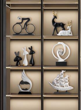 高级感小众酒柜装饰品摆件轻奢高档客厅电视柜摆设高端大气上档次