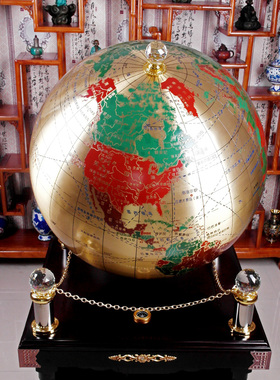 精选纯铜地球仪落地摆件大型办公室开业礼品客厅工艺品装饰校庆送