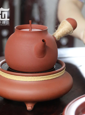 小型朱泥黑晶炉烧水煮茶加热保温静音功夫泡茶炉陶壶炉