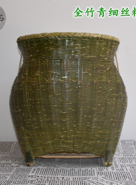 竹精编大竹篓全青皮泥鳅黄鳝鱼篓竹编筐精品采摘茶叶篓子