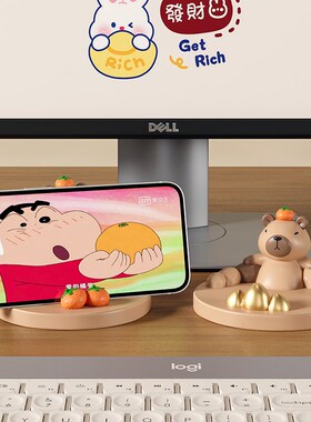 卡皮巴拉手机支架可爱创意t办公室工位好物桌面装饰摆件生日小礼