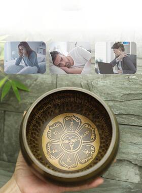 梵木果唱钵佛音钵尼泊尔手工瑜伽禅修钵音钵梵文音钵禅修钵铜编钟