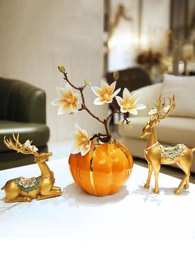 酒柜装饰品摆件轻奢高档家居客厅玄关电视柜鹿工艺品乔迁新居礼品