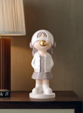 现代简约吹泡泡摆件创意客厅酒柜儿童房书房电视柜家居装饰品