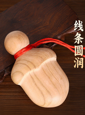 2025网红桃木小胖刀小李小肥刀挂件手雕尚方小孩饱剑卡通