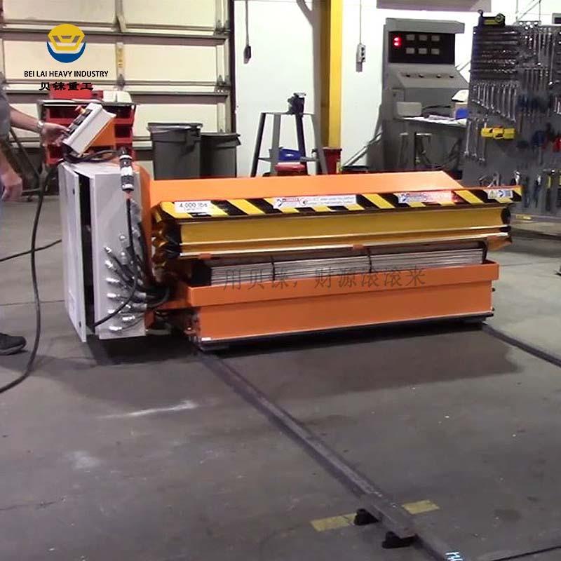 有轨自行式2T剪叉式举升机剪刀升降平台可倾斜双侧翻转轨道升降机 - 图2