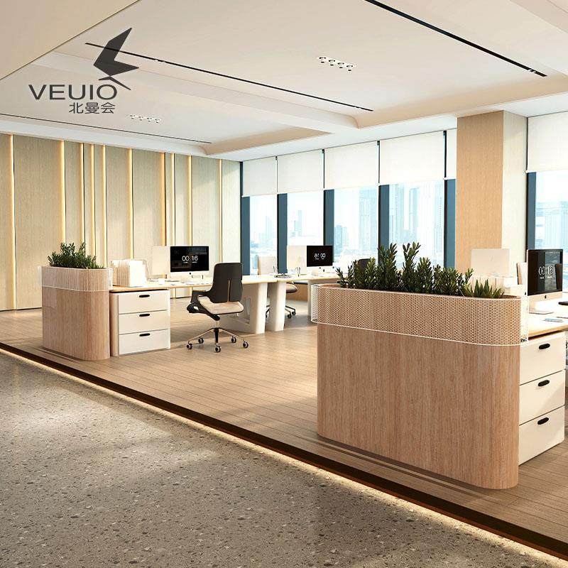 北欧办公室屏风铁艺简约现代开放式办公网红矮隔断花箱花槽柜定制 - 图2