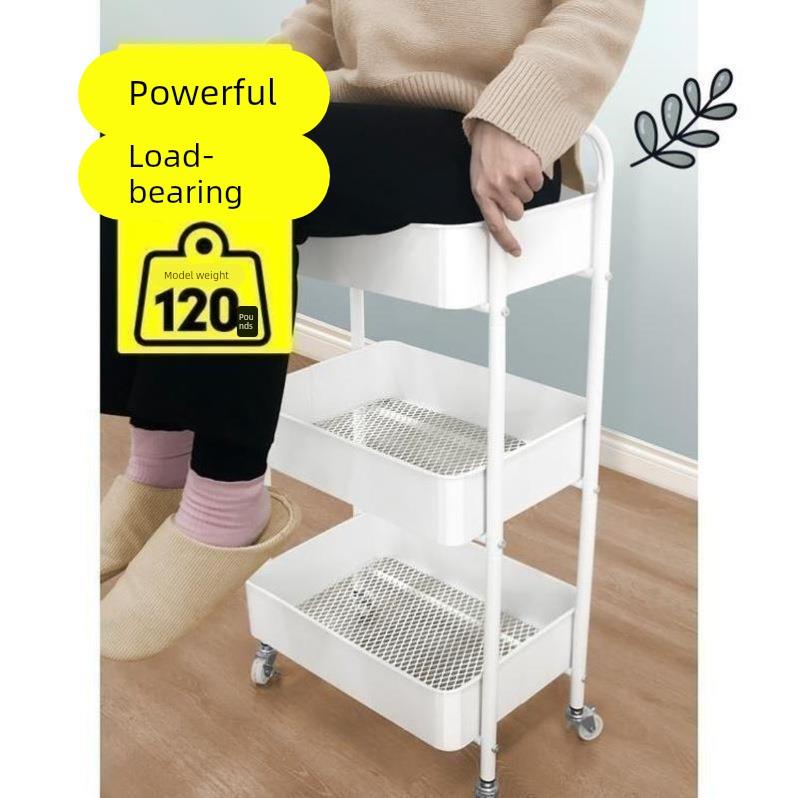 书架落地置物架储物柜客厅靠墙杂物柜桌面小型简易多层可移动书柜 - 图0