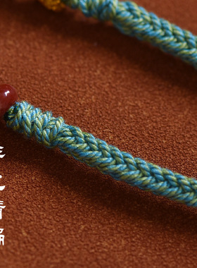 藏式手工编织吊坠挂绳唐卡玉石翡翠黄金挂件项链绳高档毛衣项链绳