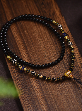 藏式玛瑙挂脖链唐卡吊坠项链绳子