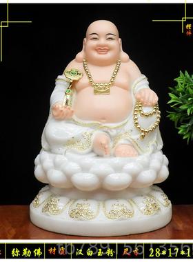 高档合裟成白玉全堂佛像观音如来佛地汉仿藏王菩弥勒佛玉石婆四圣