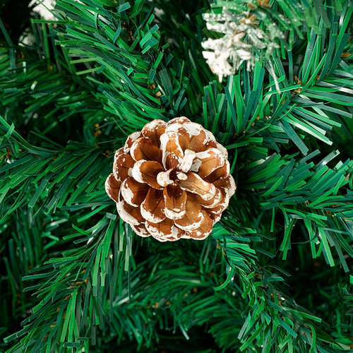 外贸热销大型2.1米pvc喷白圣诞树现货 新款圣诞节装饰品仿真树 - 图2