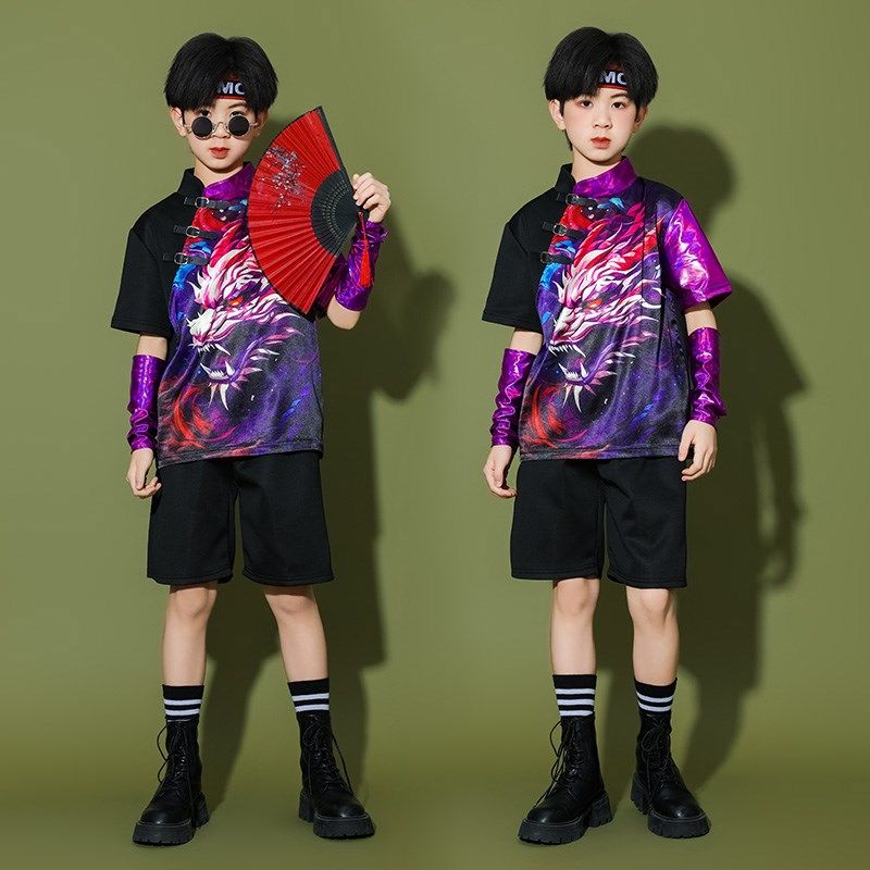 六一儿童演出服嘻哈街舞中国风爵士舞表演服架子鼓男女童帅气国潮,淘宝优惠券,粉丝福利购,淘宝优惠卷