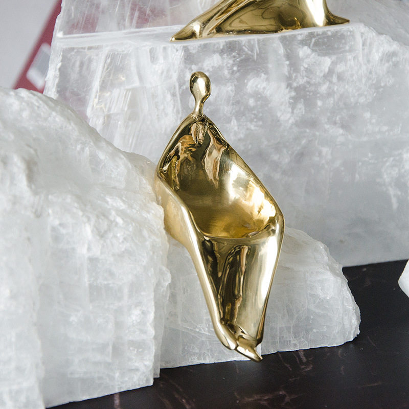 现代简约石膏矿石金属铜人物艺术摆件客厅桌面样板间软装创意装饰,淘宝优惠券,粉丝福利购,淘宝优惠卷