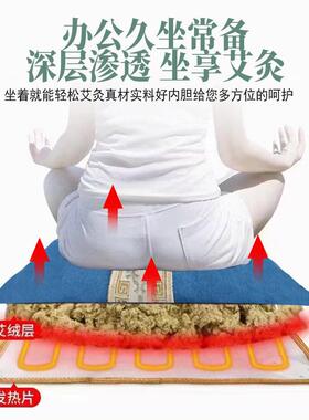 电加热艾绒坐垫加热垫办公室女艾草小电热毯发热坐垫座椅暖垫