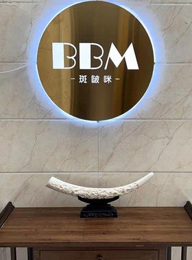 仿真中式象牙艺术摆件创意家庭客厅办公室玄关电视柜博古架装饰品