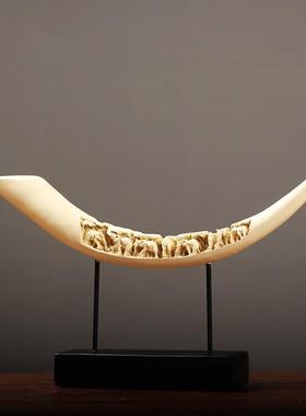 欧式象牙摆件 客厅玄关酒柜装饰品 创意家居饰品北欧工艺品摆设