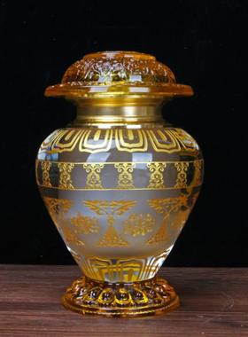 八吉祥财神宝瓶龙王宝瓶家居件水晶小号舍利罐宝瓶装藏