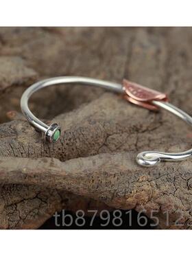 高档钝N9W日本匠浪人手镯19牛世纪流者币摩根银币松石手镯 25纯银