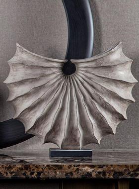 现代简约家居几何半圆形抽象雕塑摆件样板房售楼处玄关书房装饰品