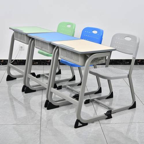 单人学习写字桌托管辅导培训班学校中小学生可升降课桌椅厂家 - 图0