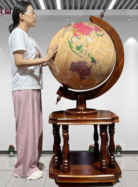 实木地球仪摆件办公室高端装饰品毕业季校庆开业招财乔迁庆典礼品
