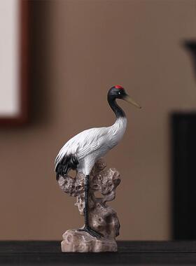 采购产品模拟丹顶鹤饰品，流水景观，鱼缸景观装饰，桌面植物盆景