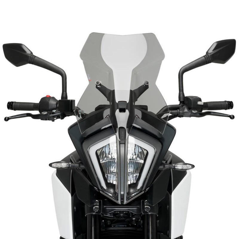 适用KTM 390 ADV 摩托车改装挡风玻璃 加高风挡玻璃风镜 前导流罩 - 图0