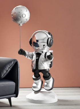 创意太空人客厅摆件大型落地宇航员电视柜家居饰品办公室开业乔迁