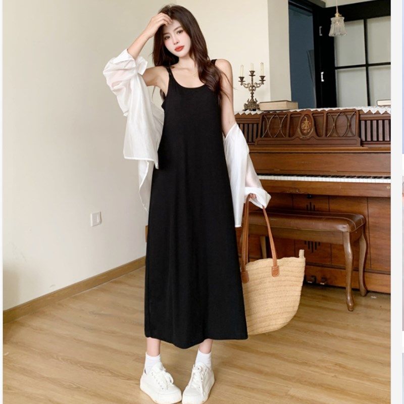 大码高腰吊带连体裤开衫两件套女夏季胖mm收腰直筒阔腿背带长裤子,淘宝优惠券,粉丝福利购,淘宝优惠卷