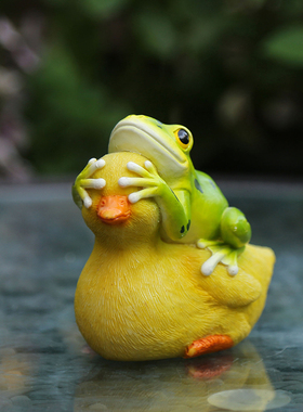 仿真动物小鸭子摆件花园庭院创意装饰品摆件假山鱼池装饰造景摆设