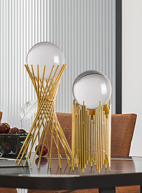 水晶球创意客厅酒柜摆件家居装饰品电视柜玄关办公室桌面现代简约