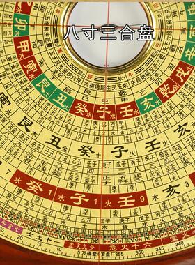 万福堂6寸指南针高精度8寸三合一综合盘，供专业初学者徒步旅行随