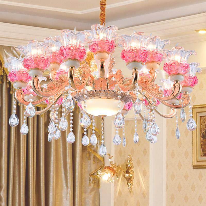 欧式水晶吊灯客厅奢华大气餐厅卧室锌合金蜡烛大厅别墅复式楼灯具,淘宝优惠券,粉丝福利购,淘宝优惠卷