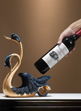 创意天鹅红酒托酒架置物q架酒柜摆件葡萄酒架家居客厅餐边柜装饰