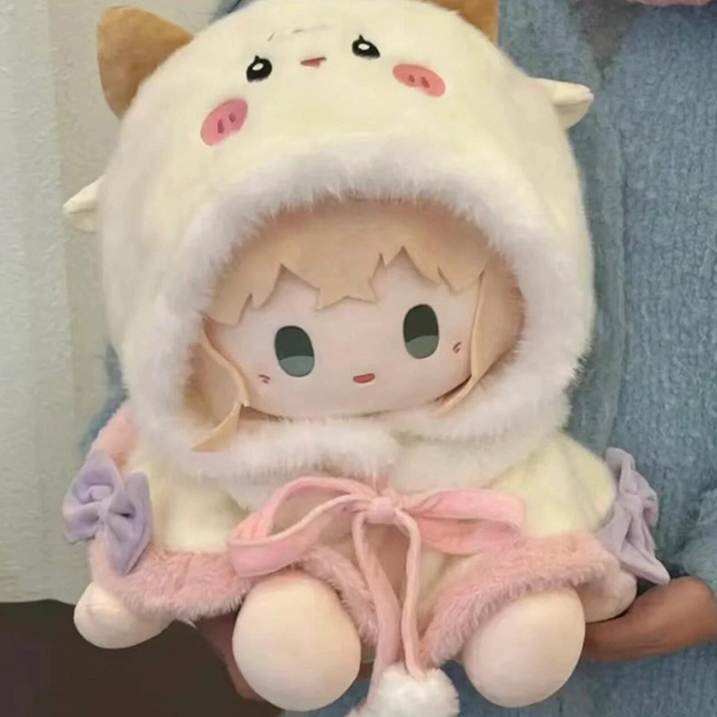 40cm娃衣冬季毛绒披风连体头套40厘米蛋糕棉花娃娃斗篷替换装衣服,淘宝优惠券,粉丝福利购,淘宝优惠卷