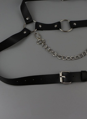 胸链性感男士背带脖带身体朋克风肩带胸带衬衣腰带配饰搭配制服