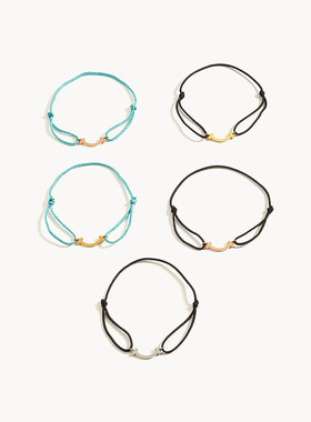 跨境爆款时尚微笑手链手绳不锈钢真空电镀不掉色简约高级DIY