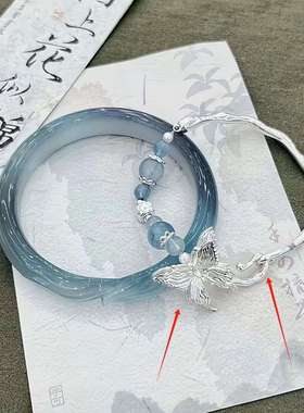 新中式国风狐狸手镯平安锁流苏手链女小众爆款手串古风清冷感手饰