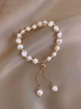 复古巴洛克异形珍珠手链女ins风小众设计高级感百搭手串闺蜜手链