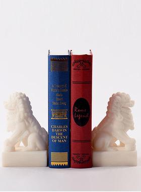 新中式狮子书档摆件创意家居客厅电视柜书房书柜桌面软装装饰摆设