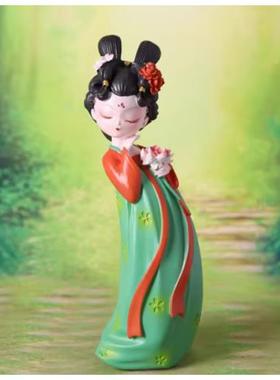 唐朝夜宴仕女摆件树脂古风汉服女孩公仔家居客厅电视柜桌面装饰品