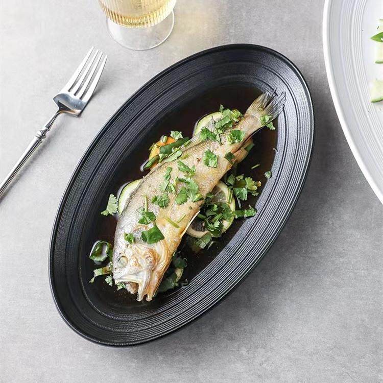 日式鱼盘家用蒸鱼盘超值大特大号精美陶瓷餐具餐盘高档餐盘,淘宝优惠券,粉丝福利购,淘宝优惠卷