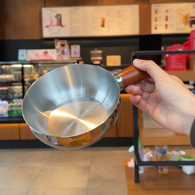 【清仓中】316三层钢泡面碗一人食锅沙拉碗胡桃木手柄家用耐高温,淘宝优惠券,粉丝福利购,淘宝优惠卷