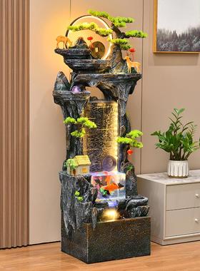 中式假山流水摆件客厅循环水喷泉景观办公室开业乔迁新居装饰礼品