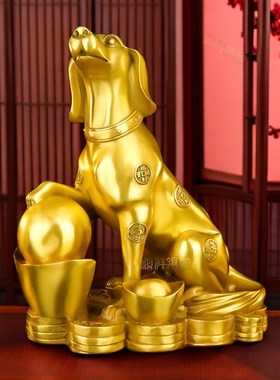 铜狗摆件纯铜西北缺角生肖狗补角生肖狗家居客厅装饰金属狗工艺礼