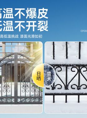 水性金属油漆铁门阳台栏杆护栏防锈防盗门改色漆翻新白色自喷