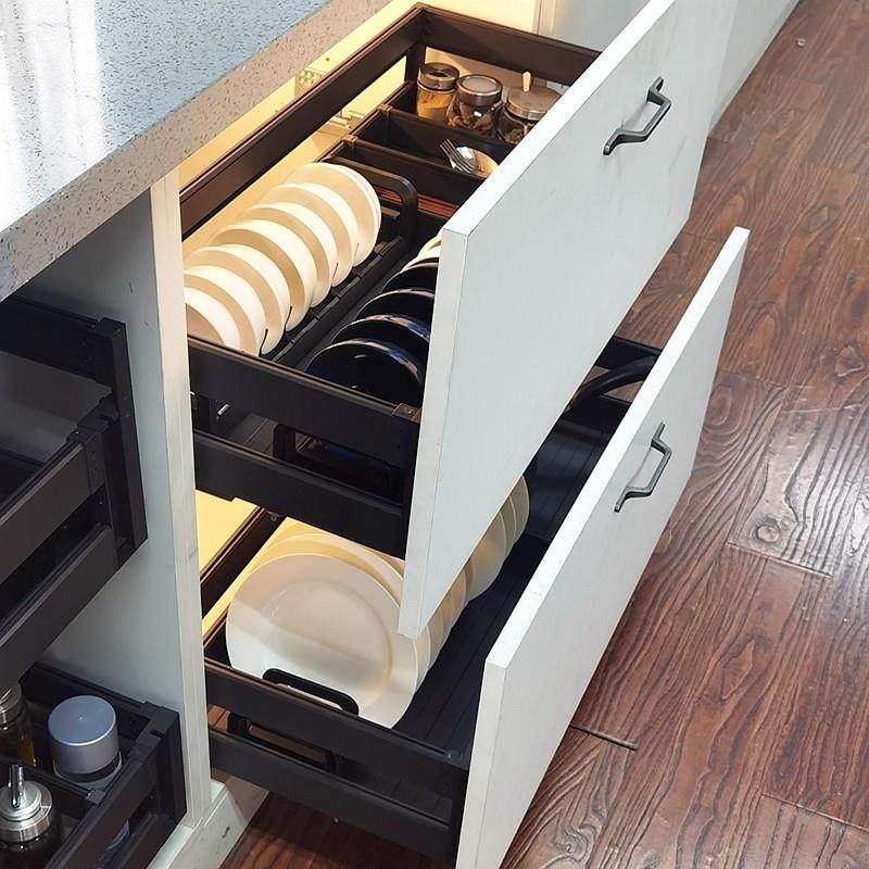 浅深度280/350厨房整体橱柜双层抽屉式碗碟拉篮铝合金烟道深度400,淘宝优惠券,粉丝福利购,淘宝优惠卷
