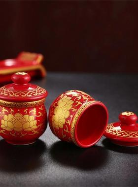 家用上供摆件进宝陶瓷大号供水杯佛具用品佛前供水杯大悲水